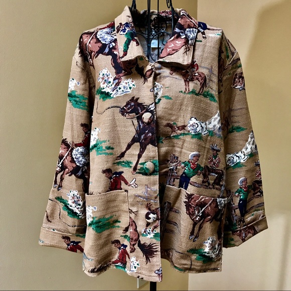 Unique Cowboy Print Jacket 